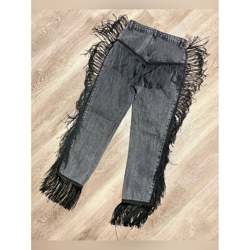 Nasty Gal Fringe Jeans L5 - Picture 6 of 7